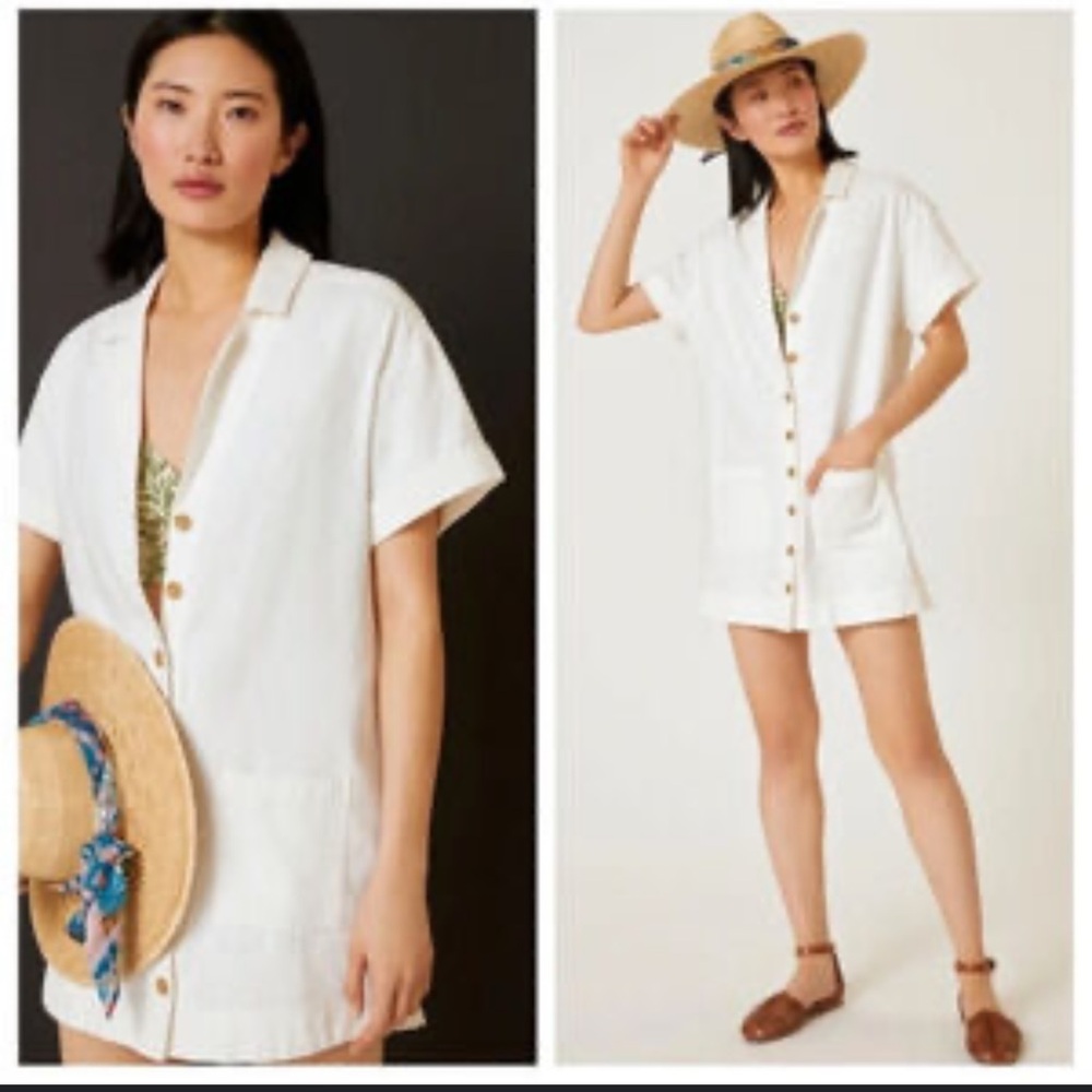 Pilcro Anthropologie Button Front Tunic Dress